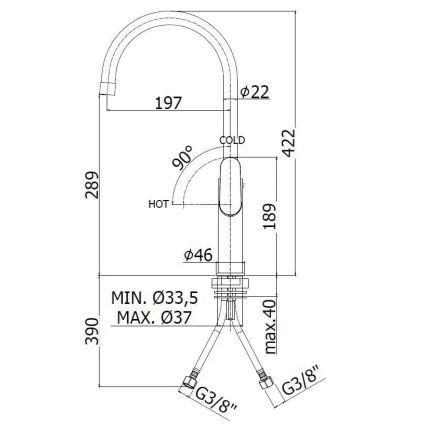 Paffoni - CANDY Kitchen Mixer Tap, Polished Chrome