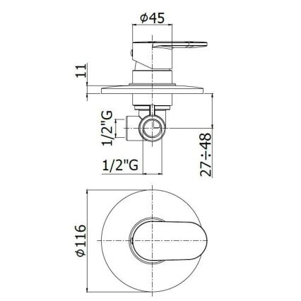Paffoni - CANDY Shower Mixer in Polished Chrome
