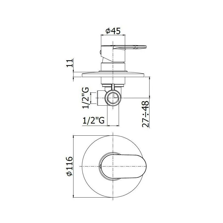Paffoni - CANDY Shower Mixer in Polished Chrome