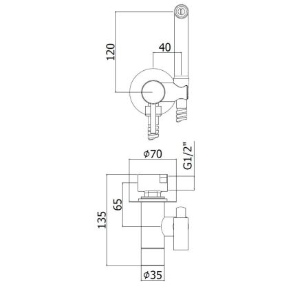 Paffoni - RINGO WEST wall-mounted set with handheld bidet spray for concealed installation, white