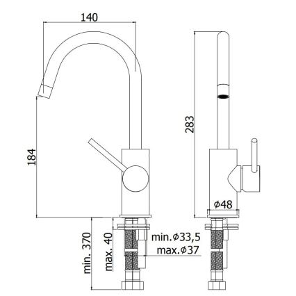 Paffoni - LIGHT Basin Mixer, Black