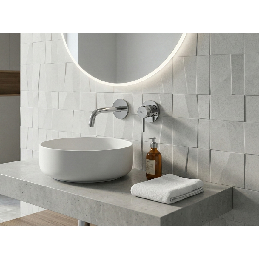 Paffoni - LIGHT Basin Mixer for Concealed Installation, Polished Chrome