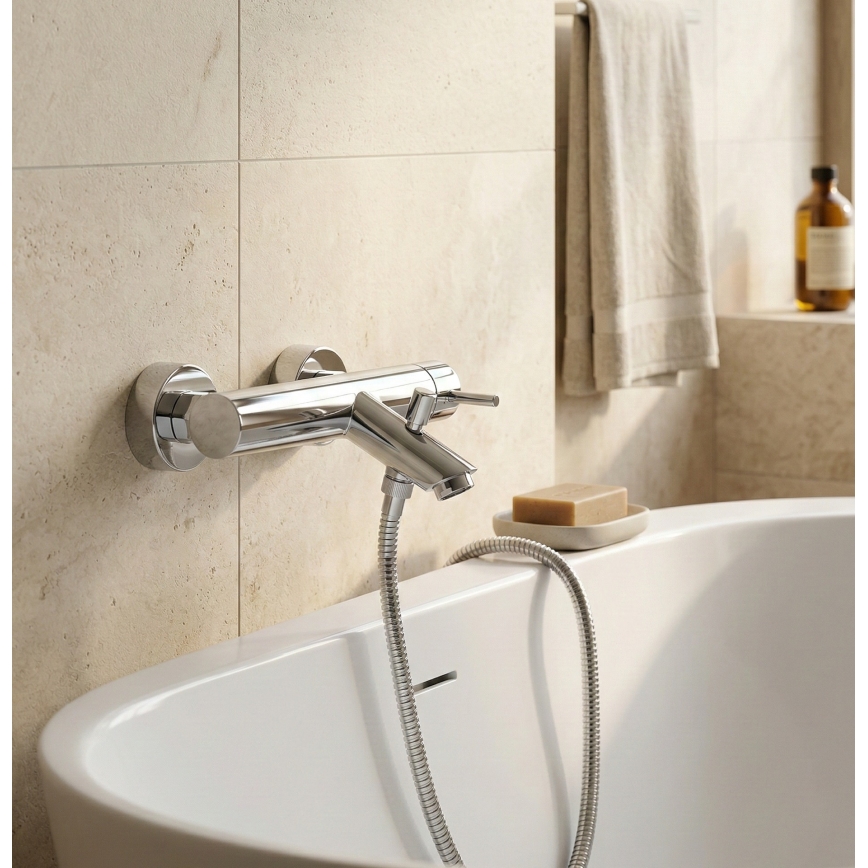Paffoni - LIGHT Bathtub Mixer, Polished Chrome