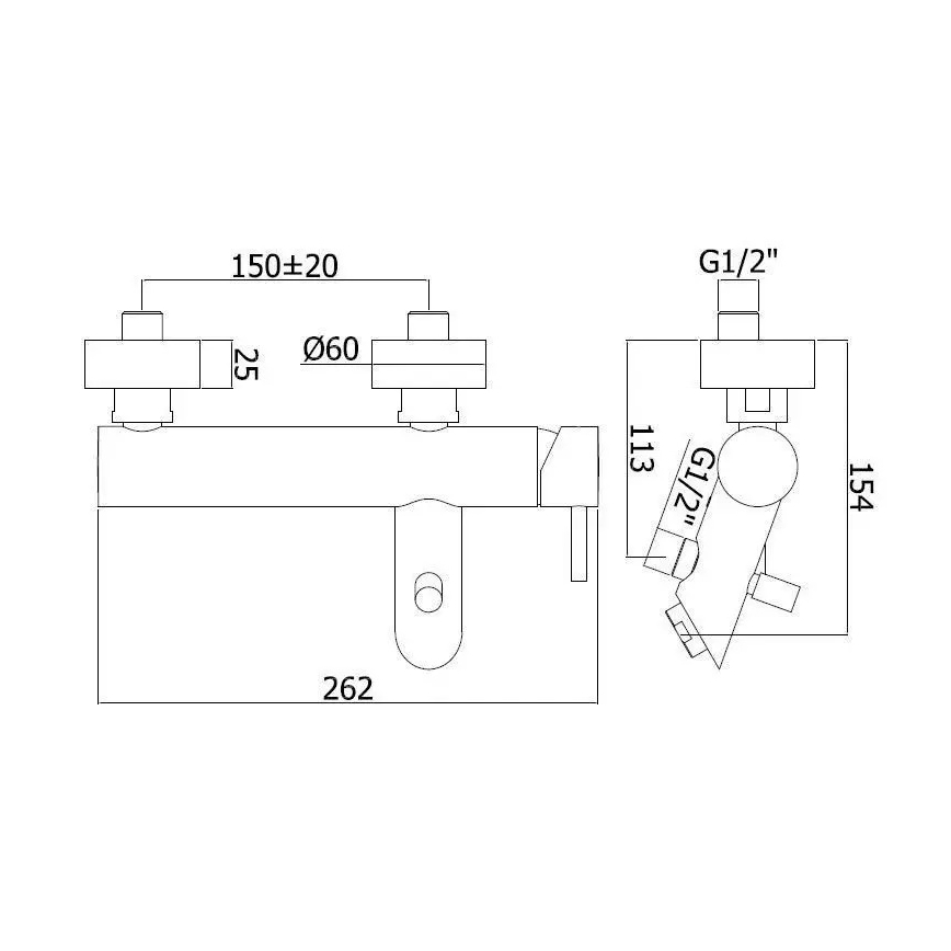 Paffoni - LIGHT Bathtub Mixer, Stainless Steel
