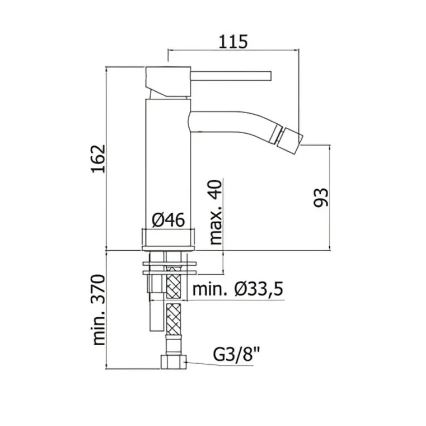 Paffoni - LIGHT Bidet Mixer, Black