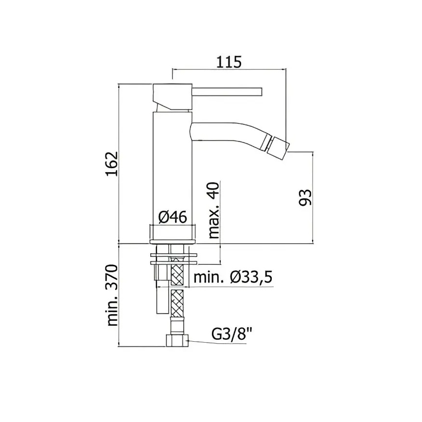 Paffoni - LIGHT Bidet Mixer, Black