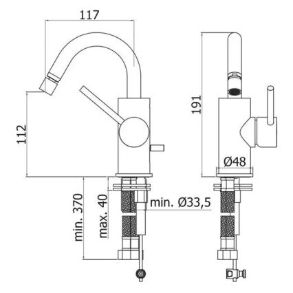 Paffoni - LIGHT Bidet Mixer, Black