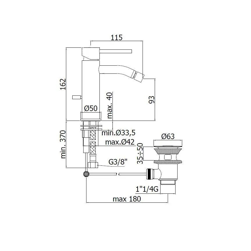 Paffoni - LIGHT Bidet Mixer, Polished Chrome