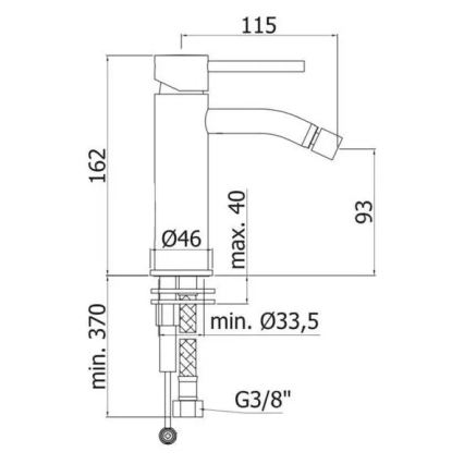 Paffoni - LIGHT Bidet Mixer, Stainless Steel