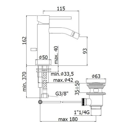 Paffoni - LIGHT Bidet Mixer + Waste, Brushed Gold