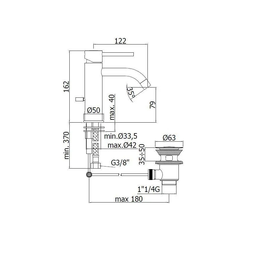 Paffoni - LIGHT Black Basin Mixer
