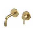 Paffoni - LIGHT Brushed Gold Basin Mixer for Concealed Installation