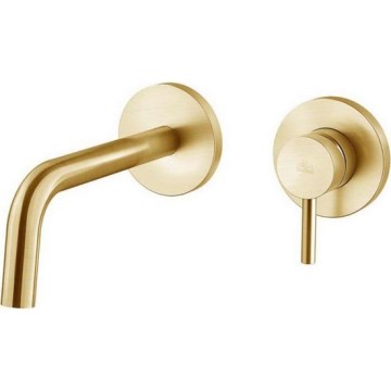 Paffoni - LIGHT Brushed Gold Basin Mixer for Concealed Installation
