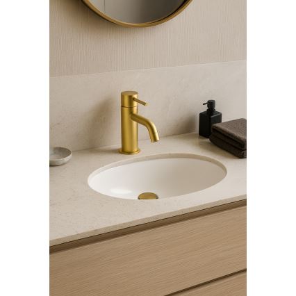 Paffoni - LIGHT Brushed Gold Basin Mixer