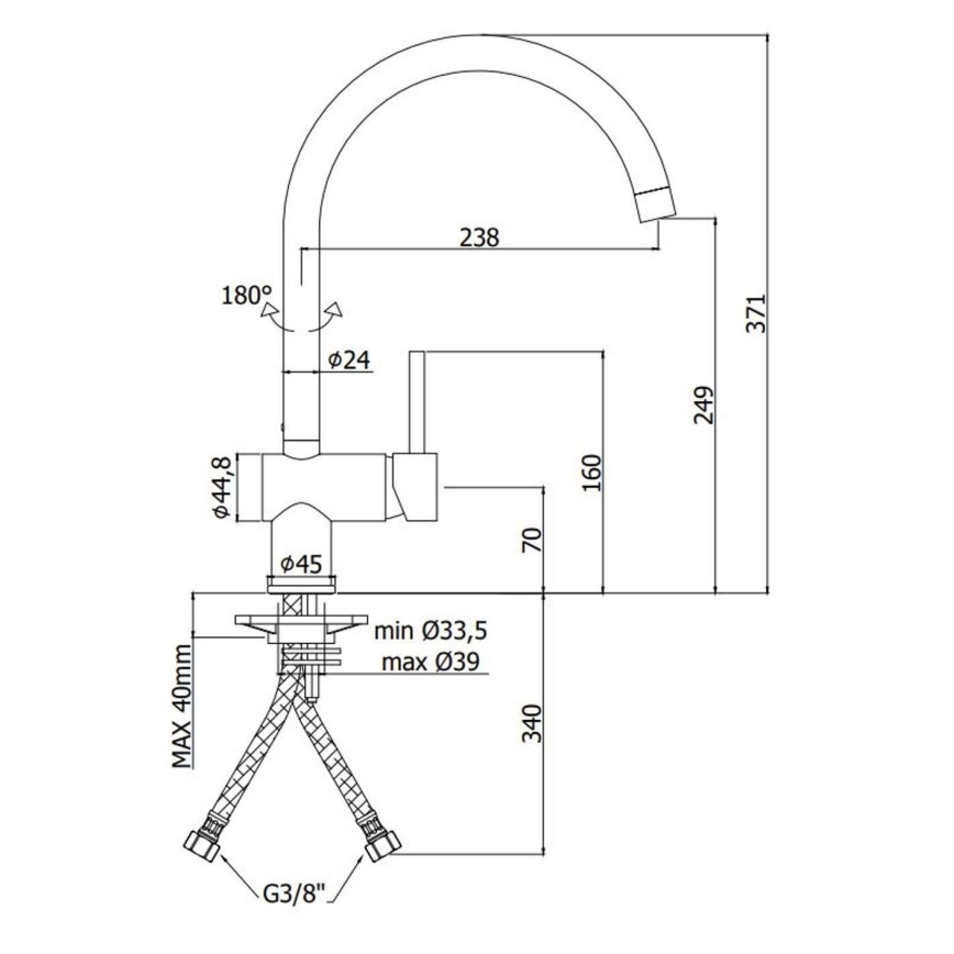 Paffoni - LIGHT Brushed Gold Kitchen Faucet