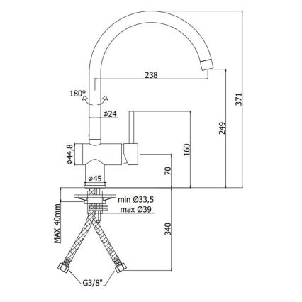 Paffoni - LIGHT Brushed Gold Kitchen Faucet