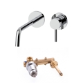 Paffoni - LIGHT concealed basin mixer, polished chrome