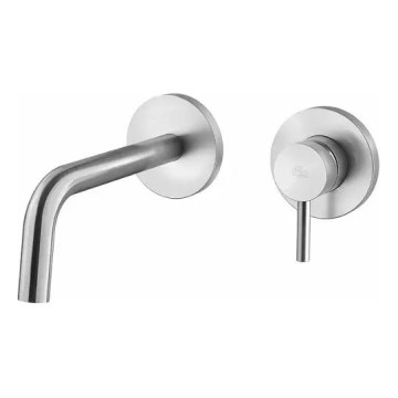 Paffoni - LIGHT Concealed Basin Mixer, Stainless Steel
