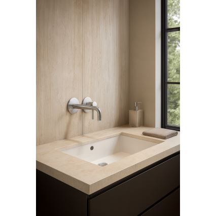 Paffoni - LIGHT Concealed Basin Mixer, Stainless Steel