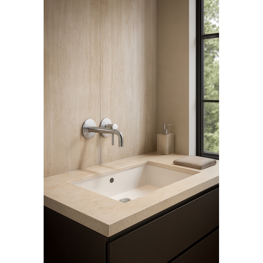 Paffoni - LIGHT Concealed Basin Mixer, Stainless Steel