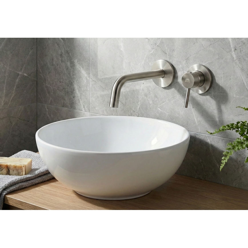 Paffoni - LIGHT Concealed Basin Mixer, Stainless Steel