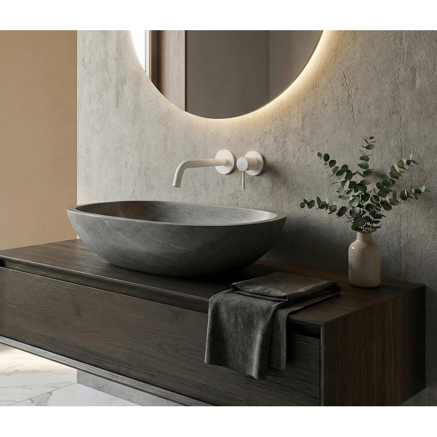 Paffoni - LIGHT Matte White Concealed Washbasin Mixer