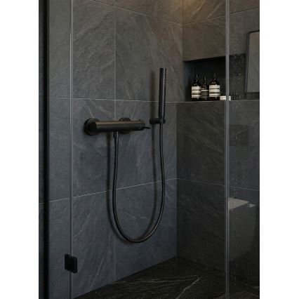 Paffoni - LIGHT shower set with mixer, matte black