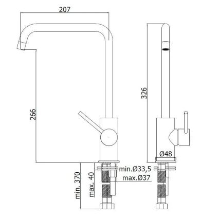 Paffoni - LIGHT Sink Mixer Tap 32.6 cm, Polished Chrome