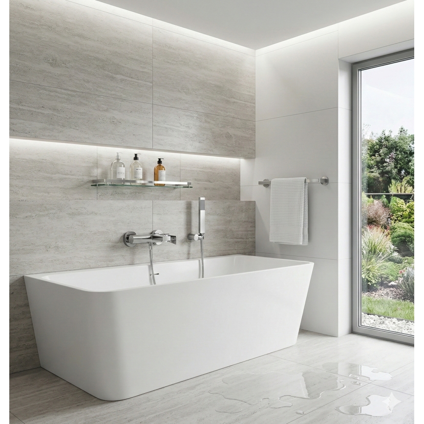 Paffoni - LIGHT Wall-Mounted Bath Mixer, Polished Chrome