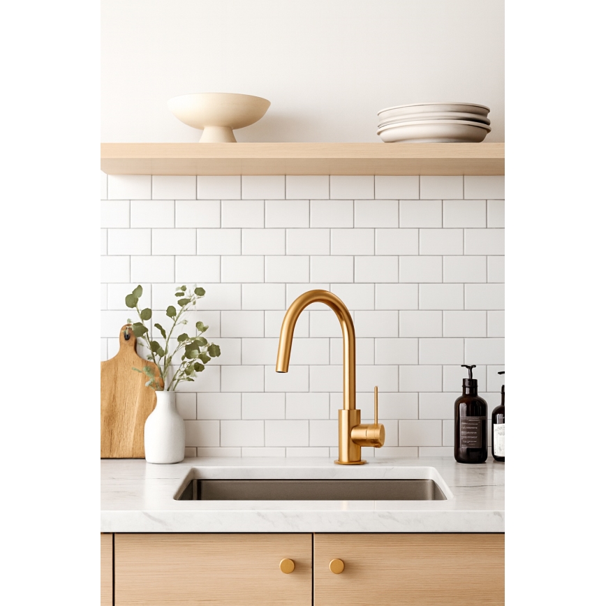 Paffoni - LIGHT Washbasin Mixer, Gold