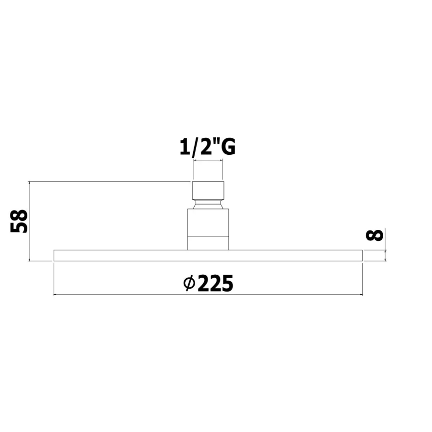 Paffoni - MASTER overhead shower Ø 22.5 cm, black