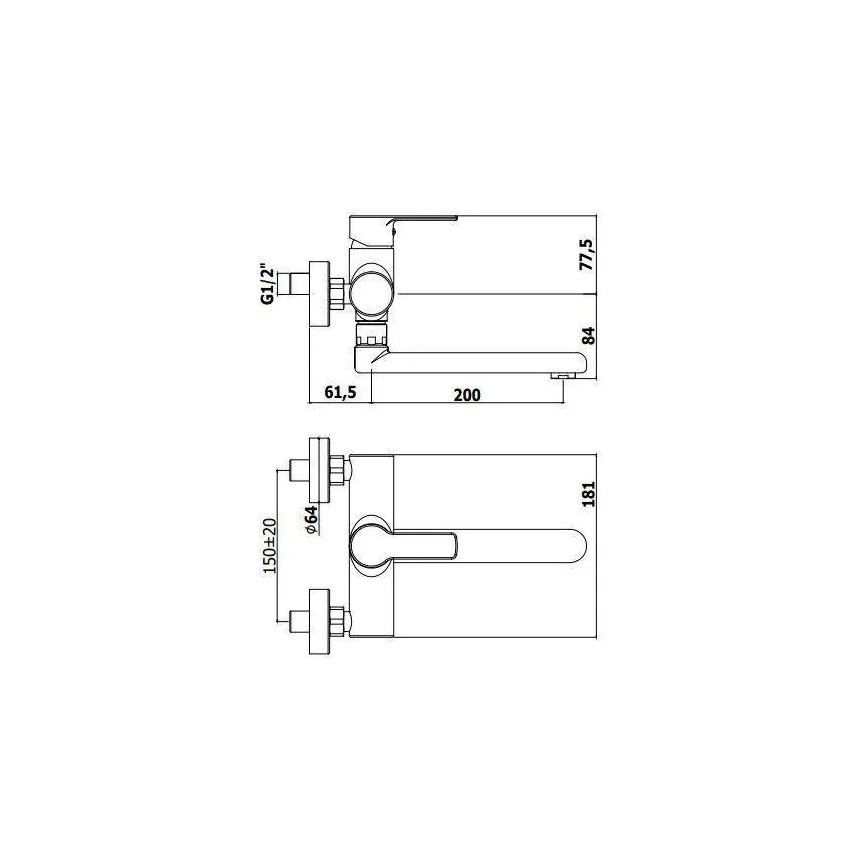 Paffoni - RED Sink Mixer, Polished Chrome
