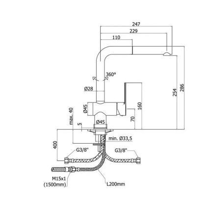 Paffoni - RINGO 28.6 cm Pull-Out Kitchen Faucet