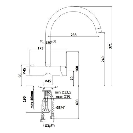 Paffoni - RINGO Kitchen Sink Faucet, Polished Chrome