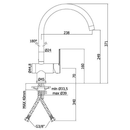 Paffoni - RINGO Kitchen Sink Mixer in Polished Chrome