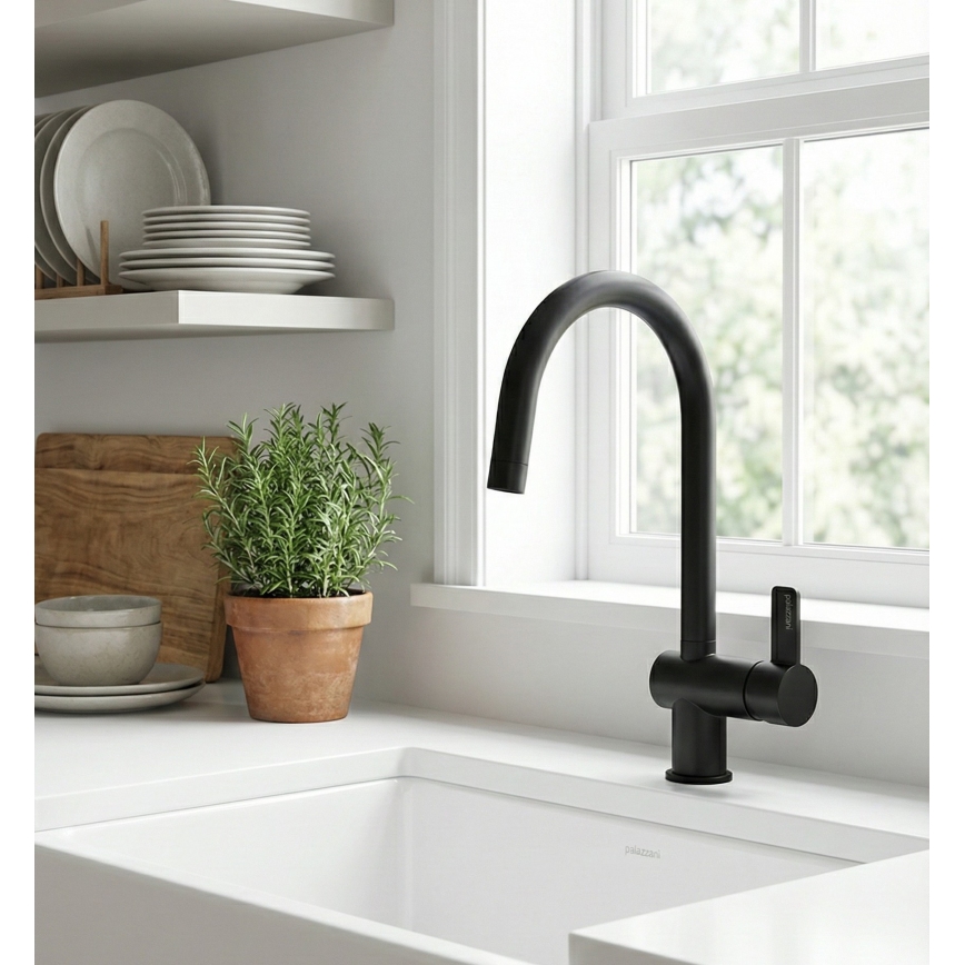 Paffoni - RINGO Kitchen Sink Mixer Tap, Black