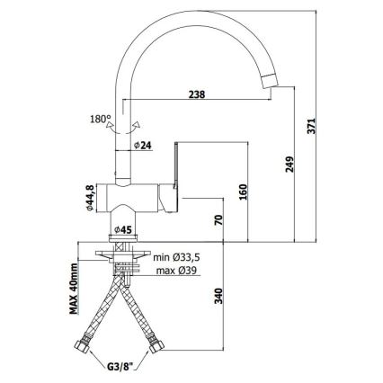 Paffoni - RINGO Kitchen Sink Mixer Tap, Black