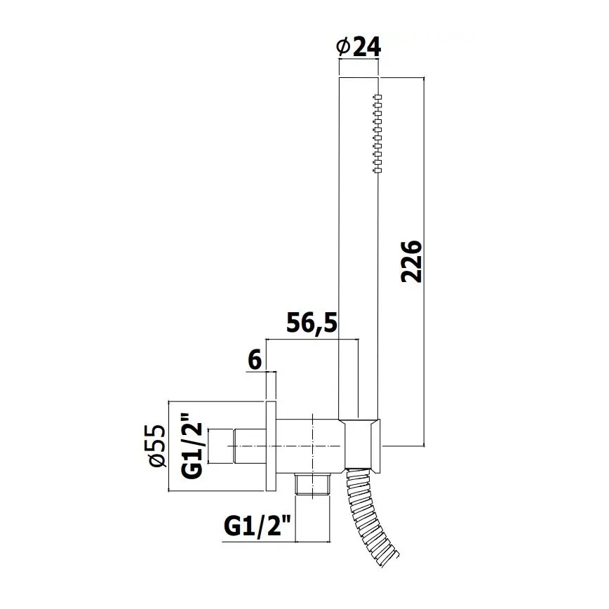 Paffoni - ROUND Matte Black Shower Set