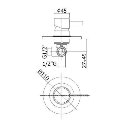Paffoni - Shower mixer for concealed installation LIGHT matte white