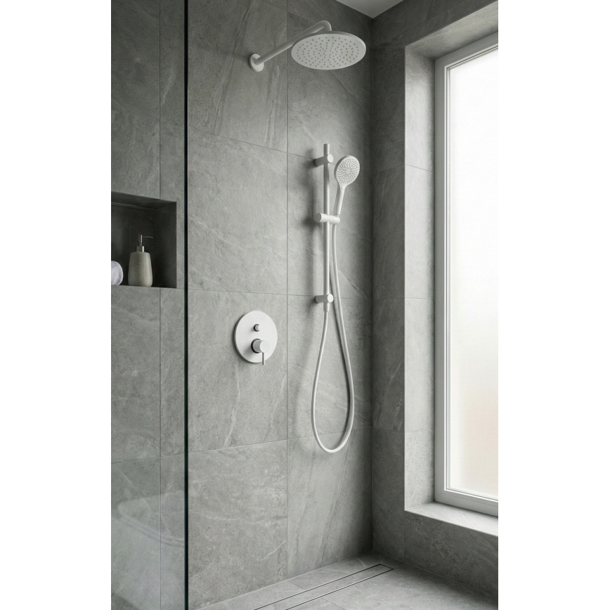Paffoni - Shower mixer for concealed installation LIGHT matte white
