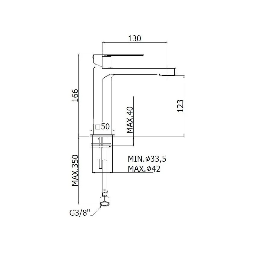 Paffoni - TANGO Basin Mixer, Stainless Steel