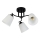 PAFOS Flush-Mount Ceiling Light, 3x E27 (15W), 230V — Black