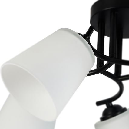 PAFOS Flush-mount Chandelier 5xE27/15W/230V, Black