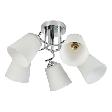 PAFOS Flush-Mount Chandelier 5xE27/15W/230V, Glossy Chrome