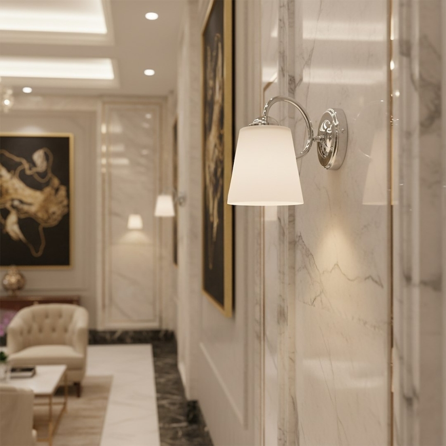 PAFOS Wall Light 1xE27/15W/230V Polished Chrome