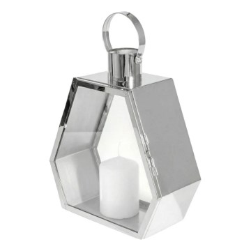 PALACE 43 cm Decorative Lantern, Polished Chrome