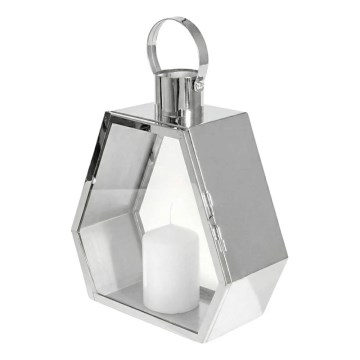 PALACE Decorative Lantern, 34 cm, Polished Chrome