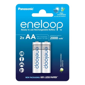 Panasonic - 2 pcs Rechargeable battery AA Eneloop 2000 mAh