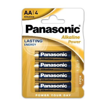 Panasonic - 4 pcs Alkaline battery AA/LR06