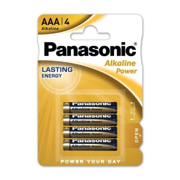 Panasonic - 4 pcs Alkaline battery AAA/LR03